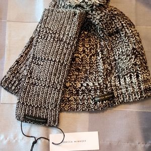 NWT Rebecca Minkoff Marled Beanie and Hand Warmers